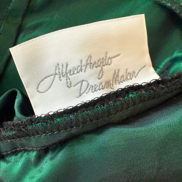 Vintage Alfred Angelo Off-Shoulder Green Formal Dress - Picture 9 of 13
